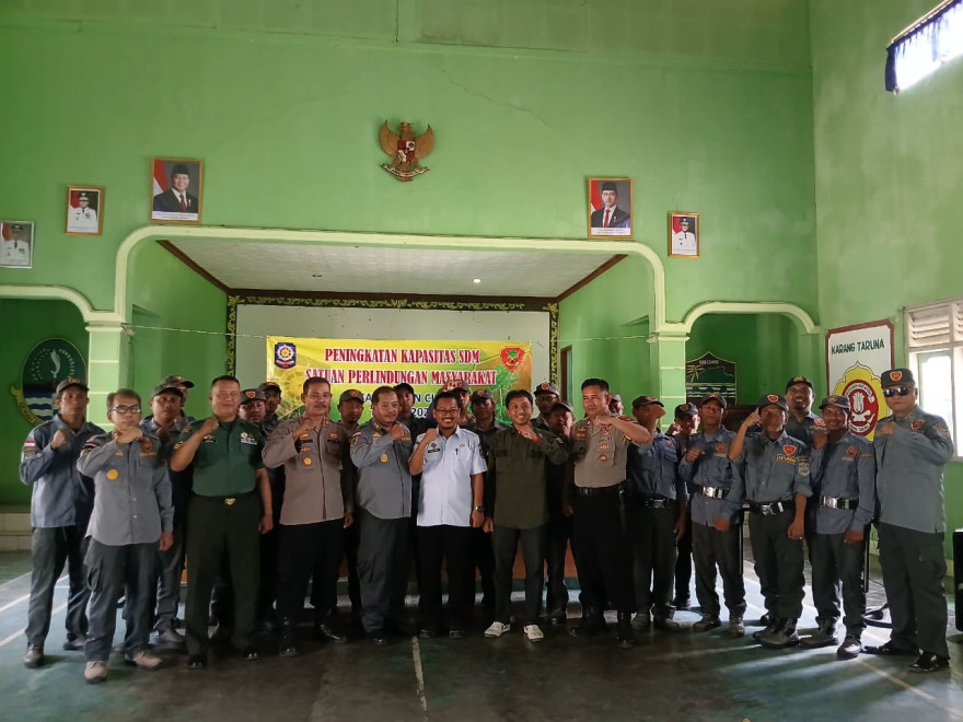 SATPOL PP CIAMIS GELAR PENINGKATAN KAPASITAS SDM SATLINMAS DI DESA SUKAJAYA