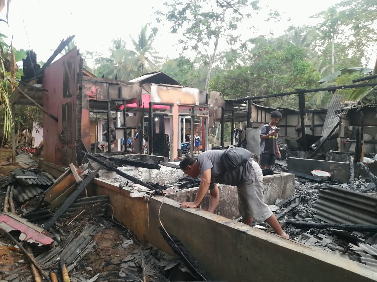 Musibah Kebakaran di Bangunjaya, Rumah dan Harta Benda Warga Hangus Terbakar